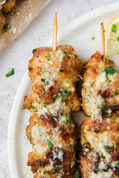 Garlic Parmesan Chicken Skewers