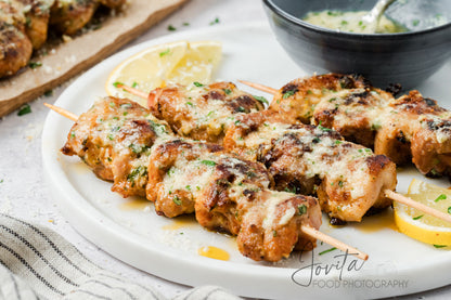 Garlic Parmesan Chicken Skewers