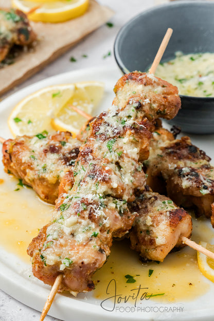 Garlic Parmesan Chicken Skewers