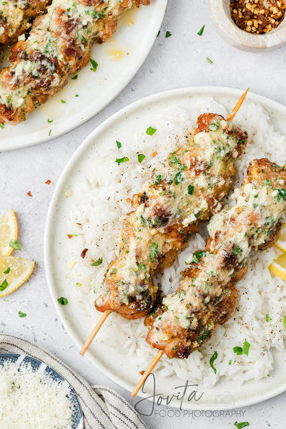 Garlic Parmesan Chicken Skewers