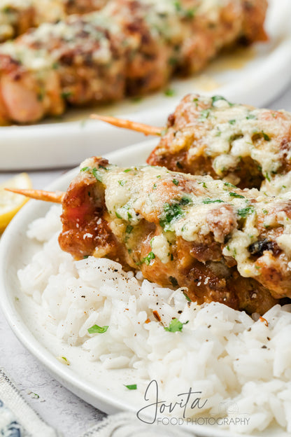 Garlic Parmesan Chicken Skewers