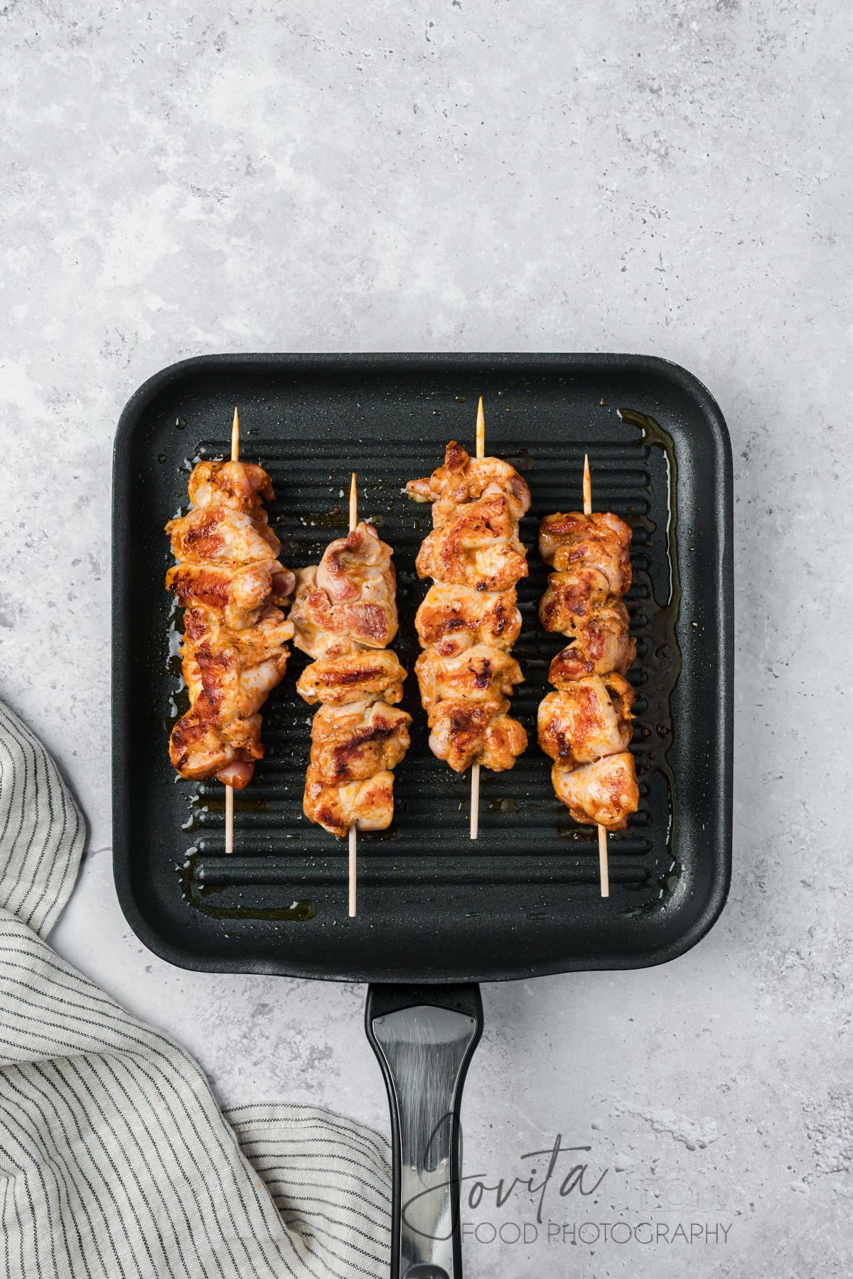 Garlic Parmesan Chicken Skewers