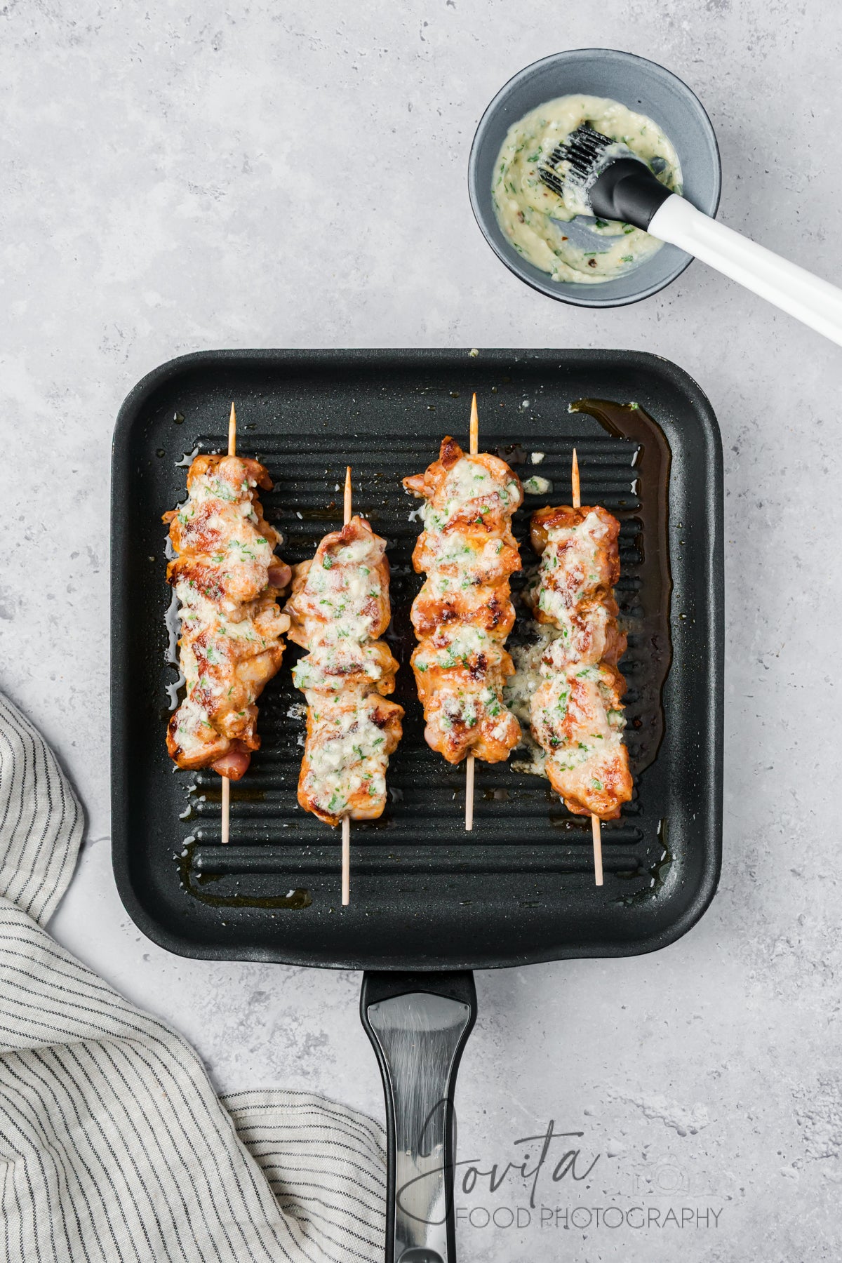 Garlic Parmesan Chicken Skewers