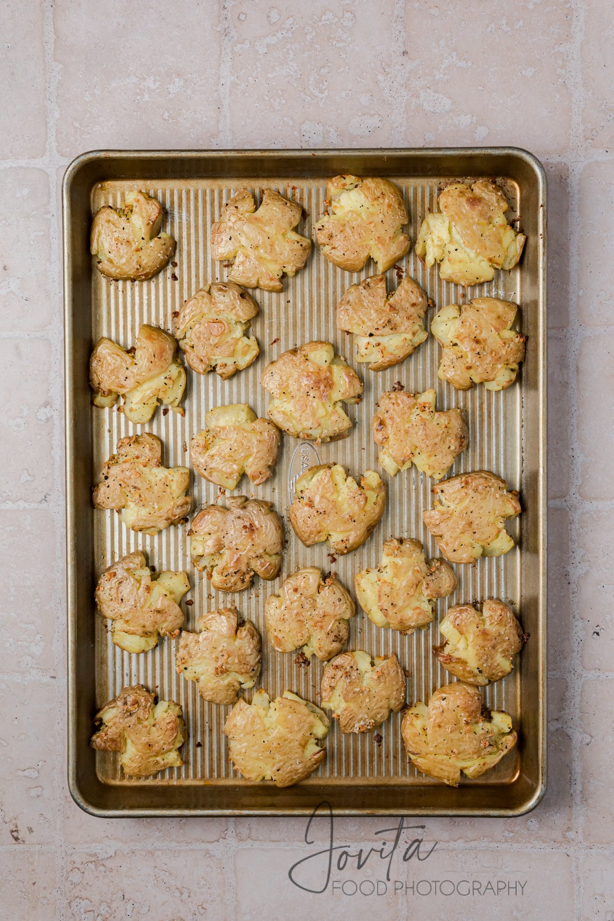 Garlic Parmesan Smashed Potatoes