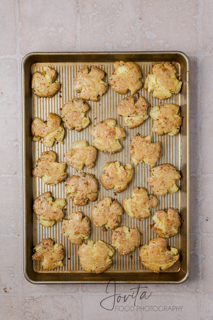 Garlic Parmesan Smashed Potatoes