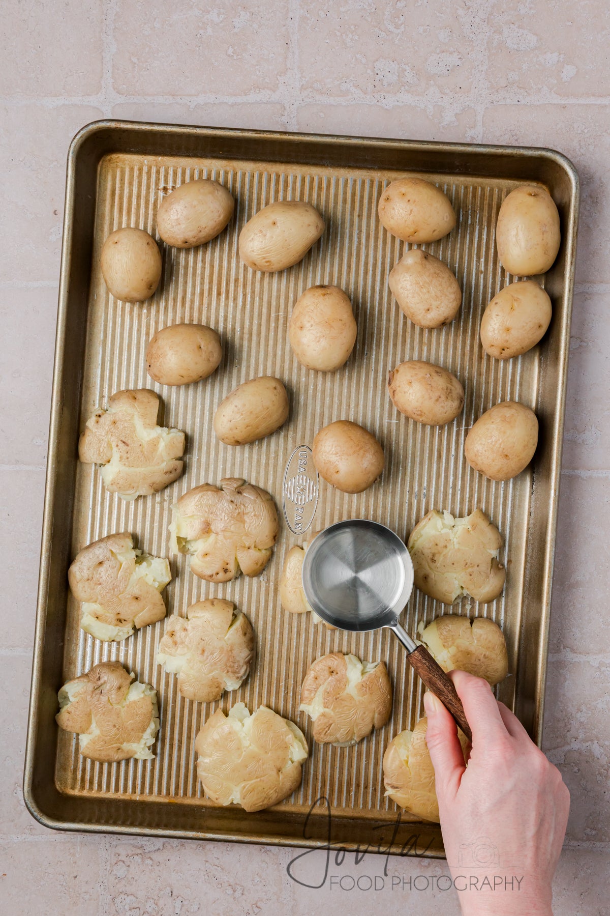 Garlic Parmesan Smashed Potatoes