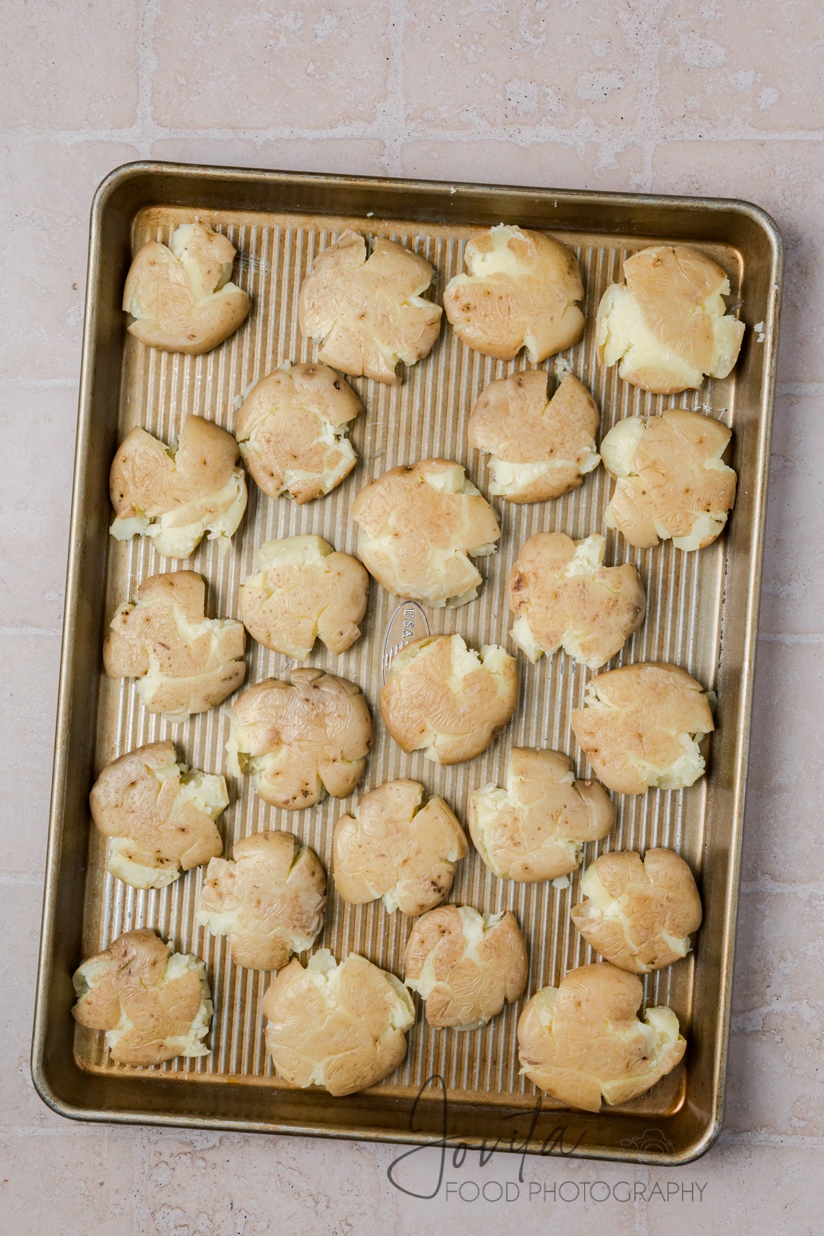 Garlic Parmesan Smashed Potatoes