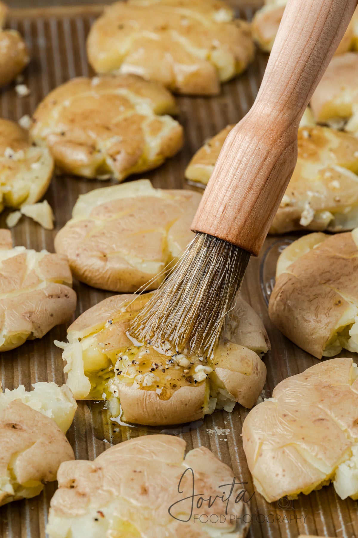 Garlic Parmesan Smashed Potatoes