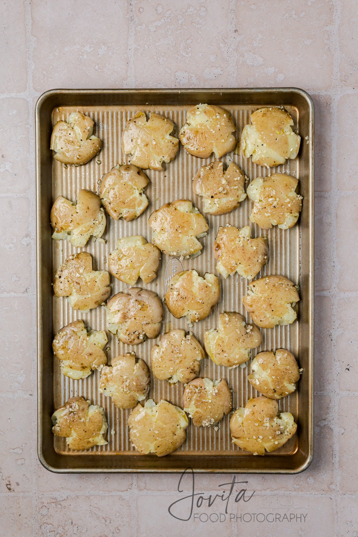 Garlic Parmesan Smashed Potatoes