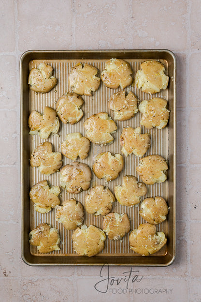 Garlic Parmesan Smashed Potatoes