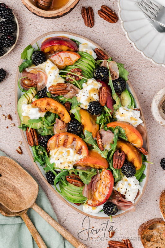 Grilled Peach and Burrata Salad