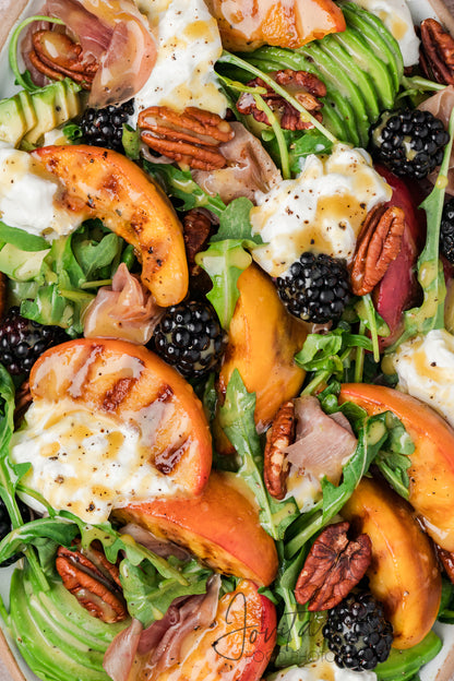 Grilled Peach and Burrata Salad