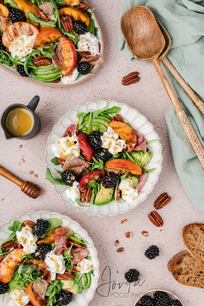 Grilled Peach and Burrata Salad