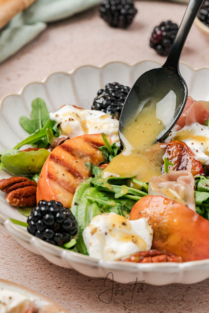 Grilled Peach and Burrata Salad