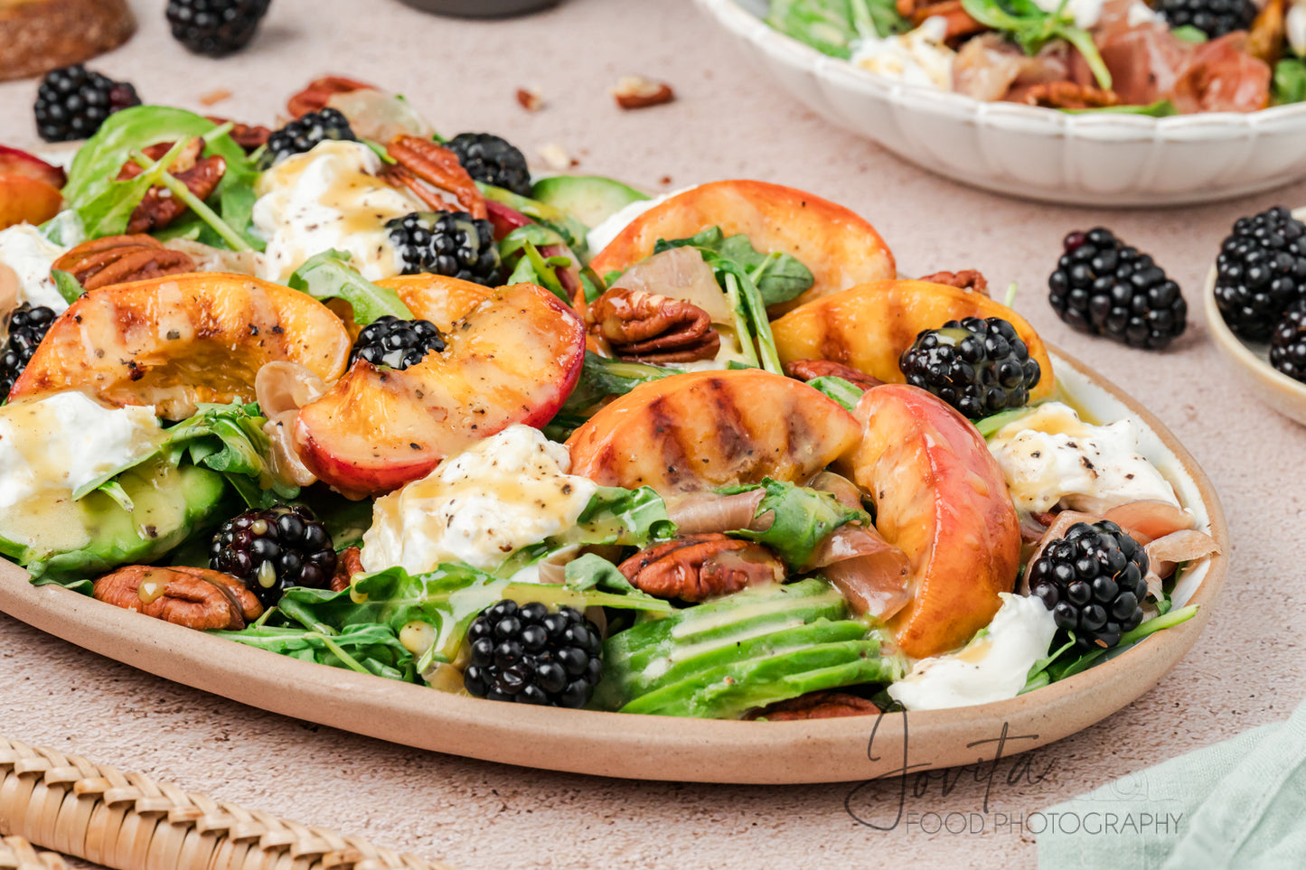 Grilled Peach and Burrata Salad