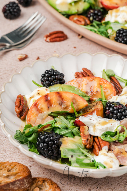 Grilled Peach and Burrata Salad