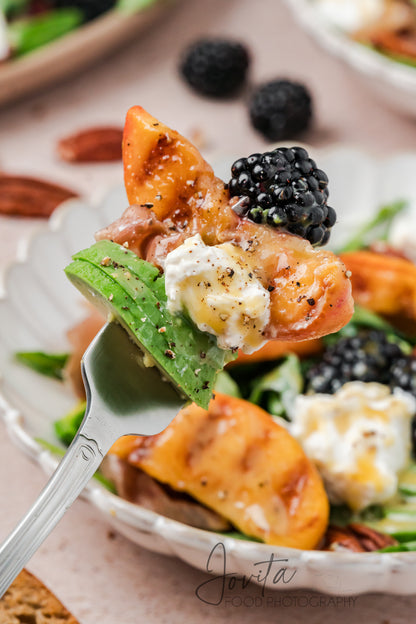 Grilled Peach and Burrata Salad