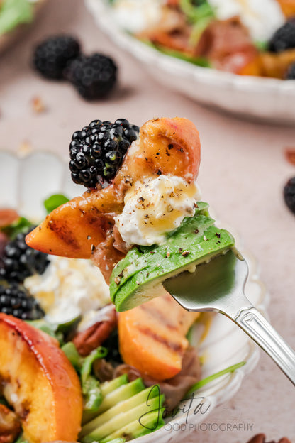 Grilled Peach and Burrata Salad