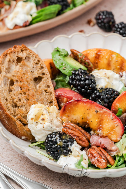 Grilled Peach and Burrata Salad