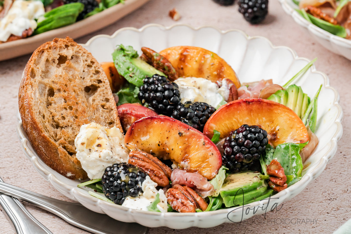 Grilled Peach and Burrata Salad
