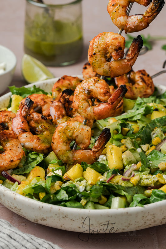 Grilled Shrimp Salad with Cilantro Lime Vinaigrette
