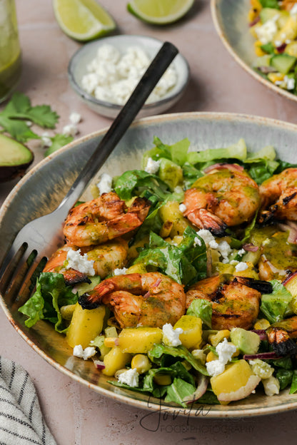 Grilled Shrimp Salad with Cilantro Lime Vinaigrette