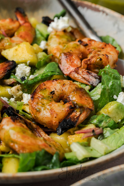 Grilled Shrimp Salad with Cilantro Lime Vinaigrette
