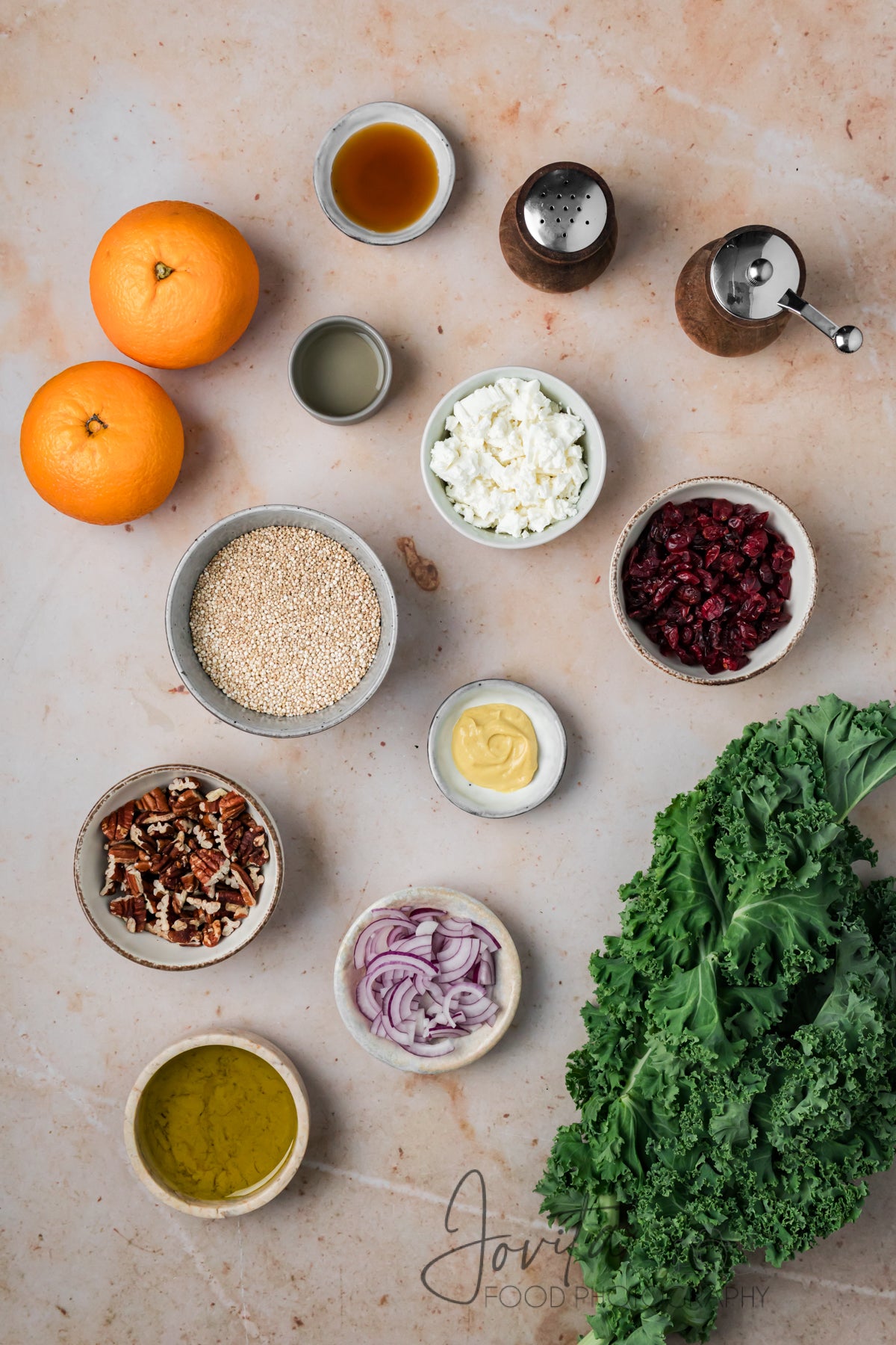 Kale and Quinoa Salad with Orange and Cranberries