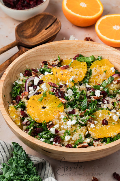 Kale and Quinoa Salad with Orange and Cranberries