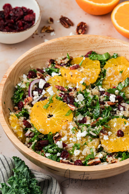 Kale and Quinoa Salad with Orange and Cranberries