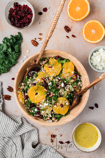 Kale and Quinoa Salad with Orange and Cranberries