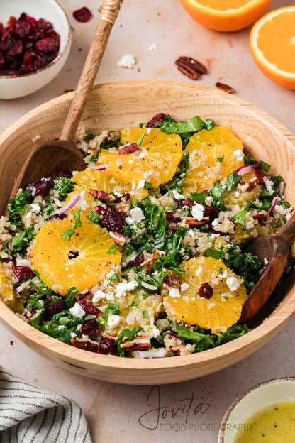 Kale and Quinoa Salad with Orange and Cranberries
