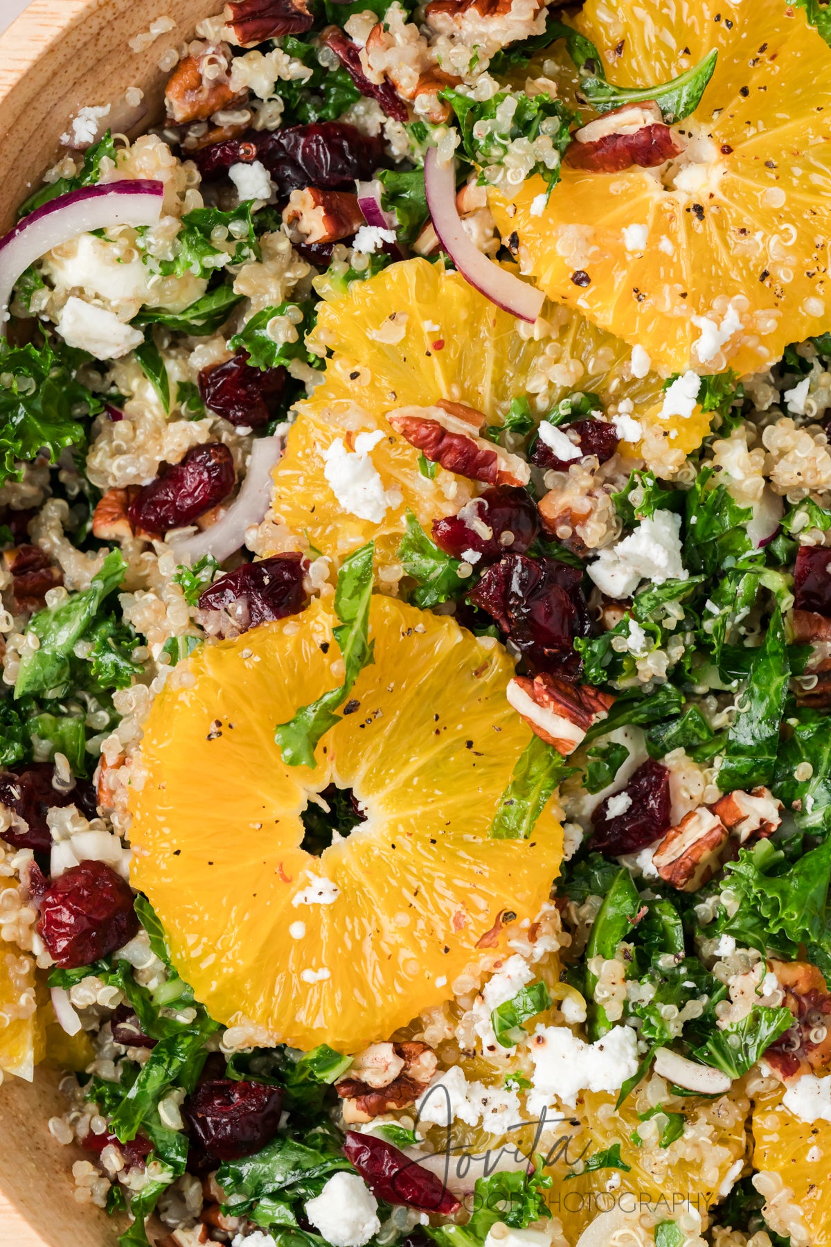 Kale and Quinoa Salad with Orange and Cranberries