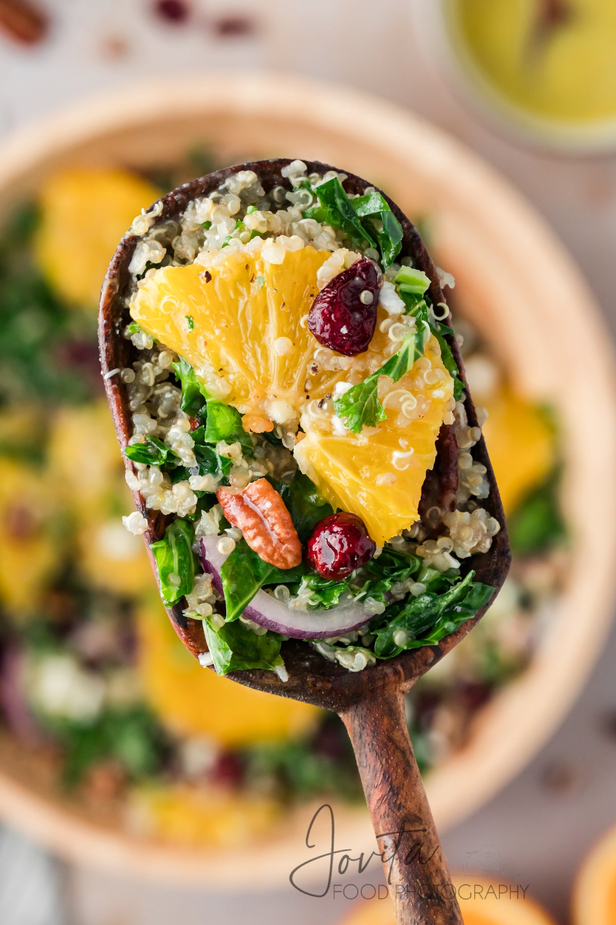 Kale and Quinoa Salad with Orange and Cranberries