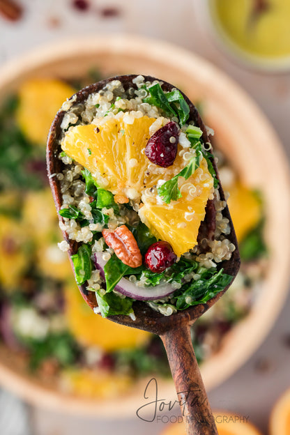 Kale and Quinoa Salad with Orange and Cranberries