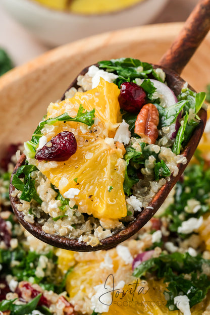 Kale and Quinoa Salad with Orange and Cranberries