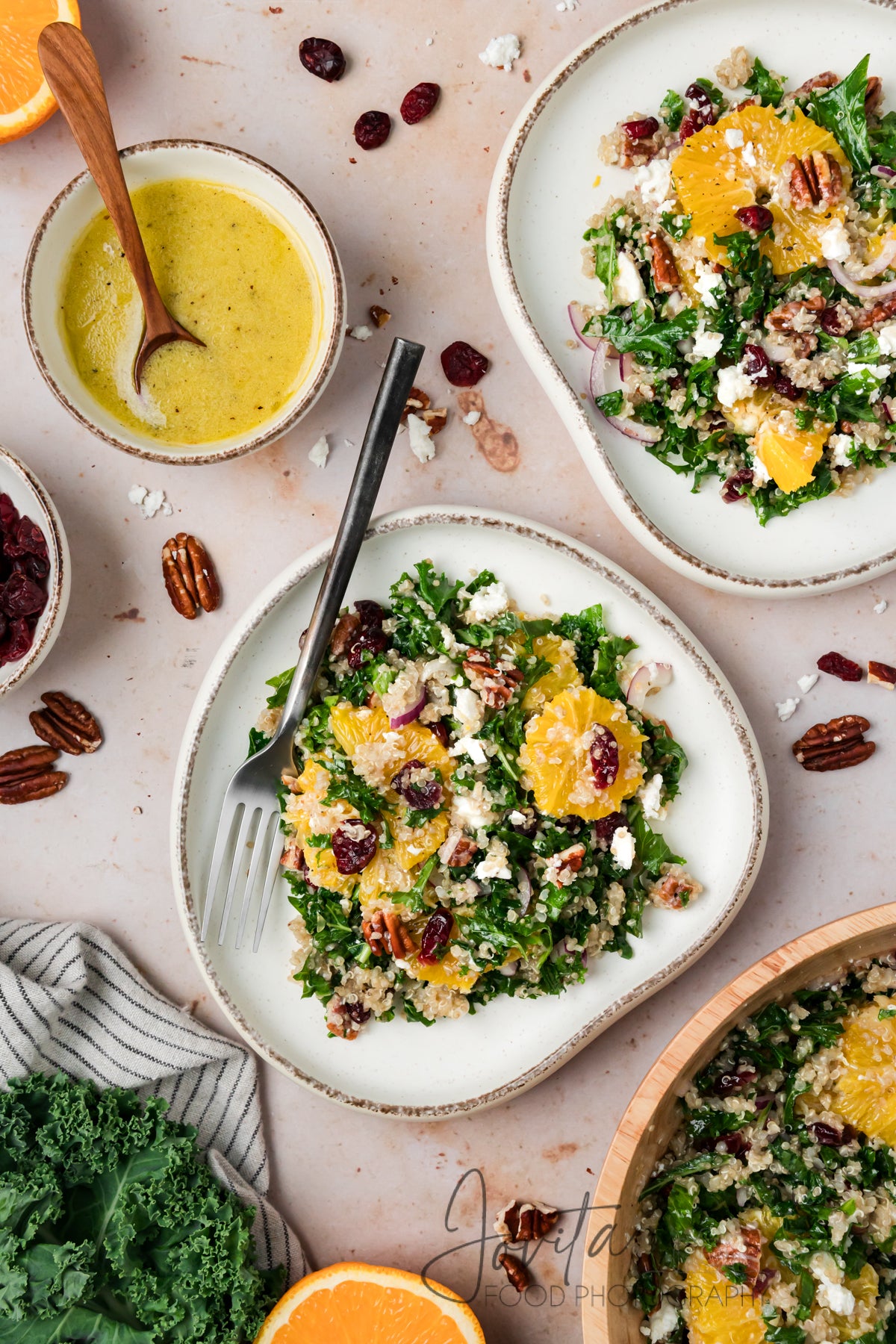 Kale and Quinoa Salad with Orange and Cranberries