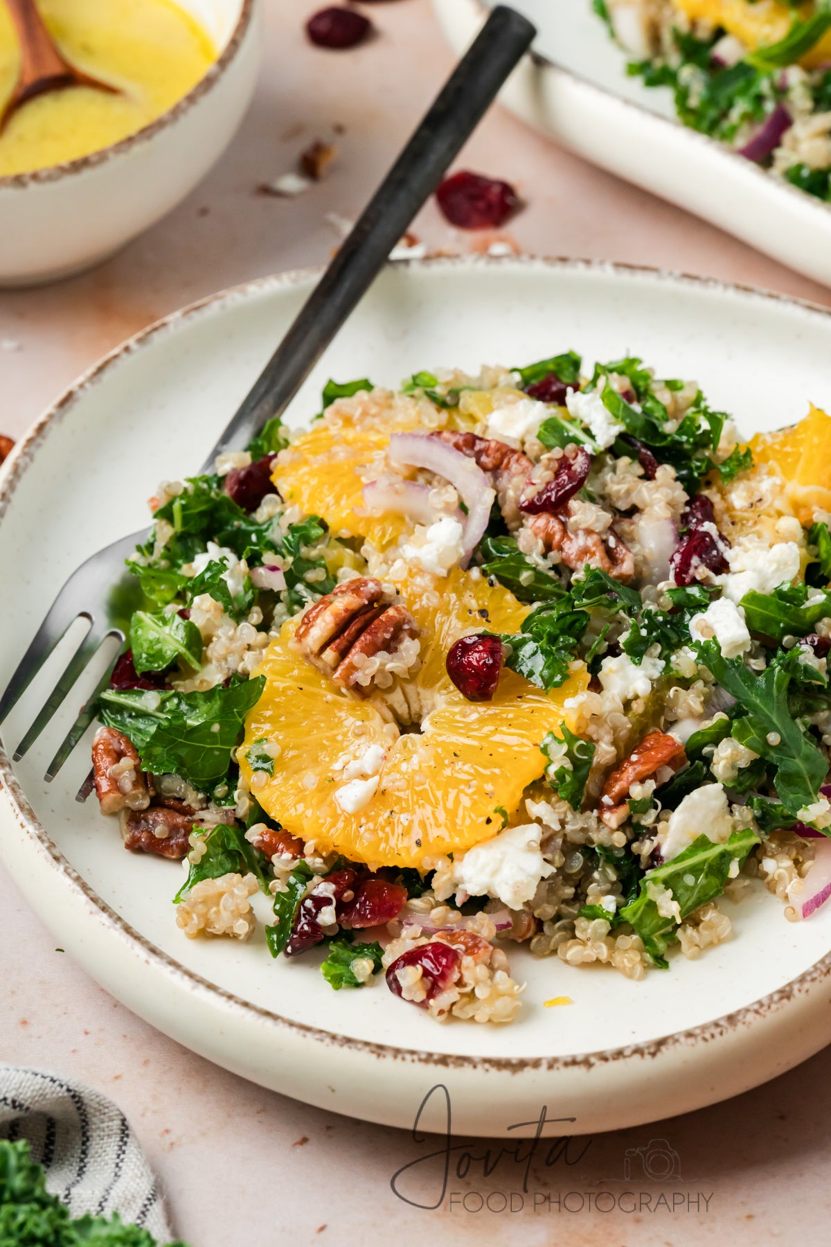 Kale and Quinoa Salad with Orange and Cranberries