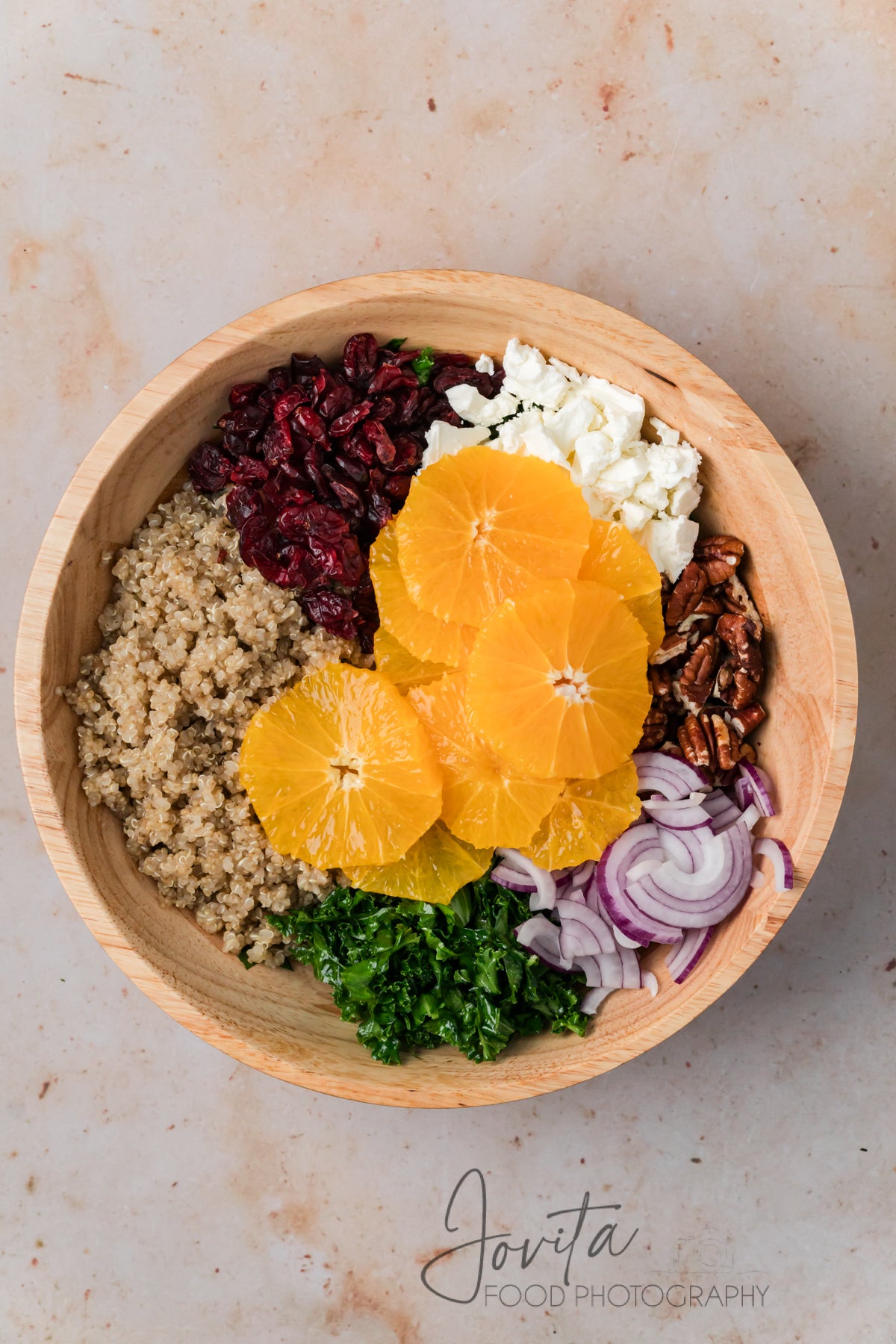 Kale and Quinoa Salad with Orange and Cranberries