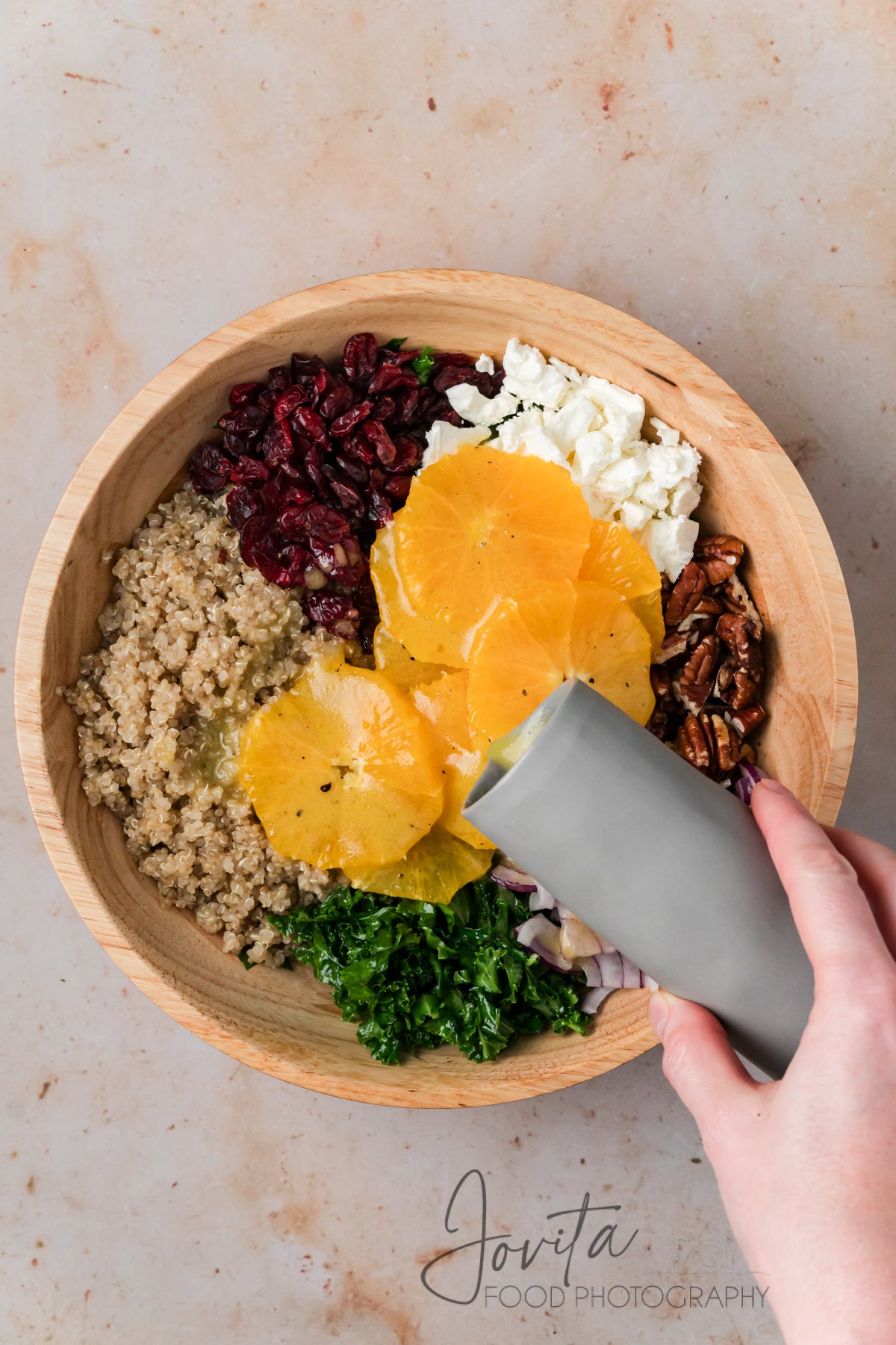 Kale and Quinoa Salad with Orange and Cranberries