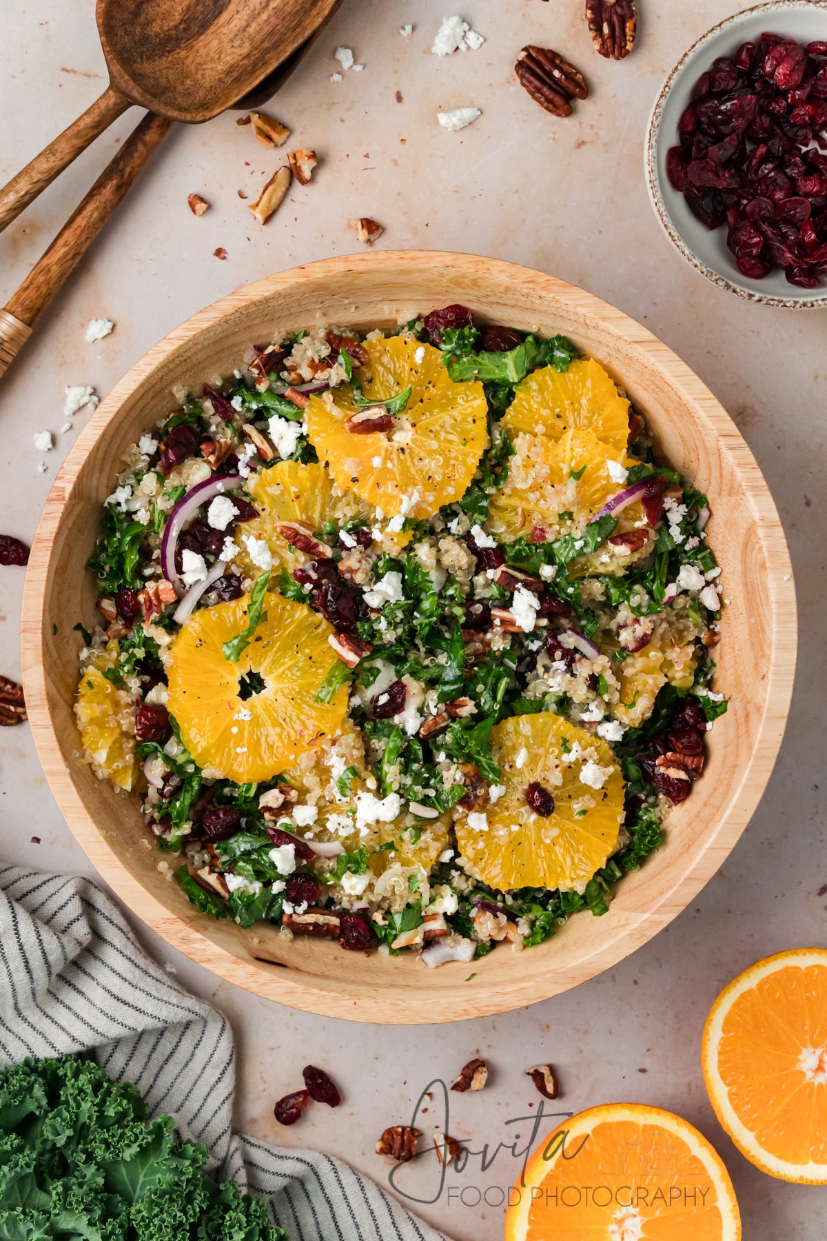 Kale and Quinoa Salad with Orange and Cranberries