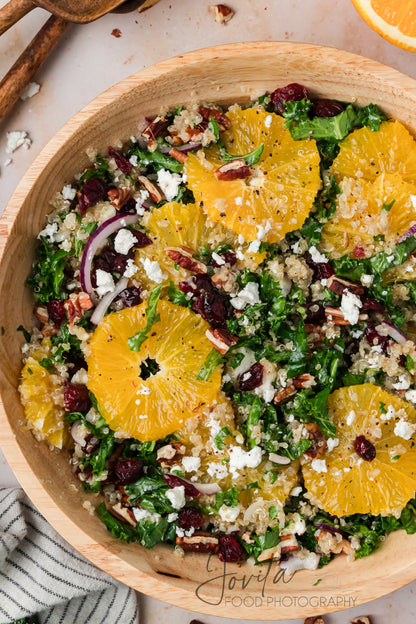 Kale and Quinoa Salad with Orange and Cranberries