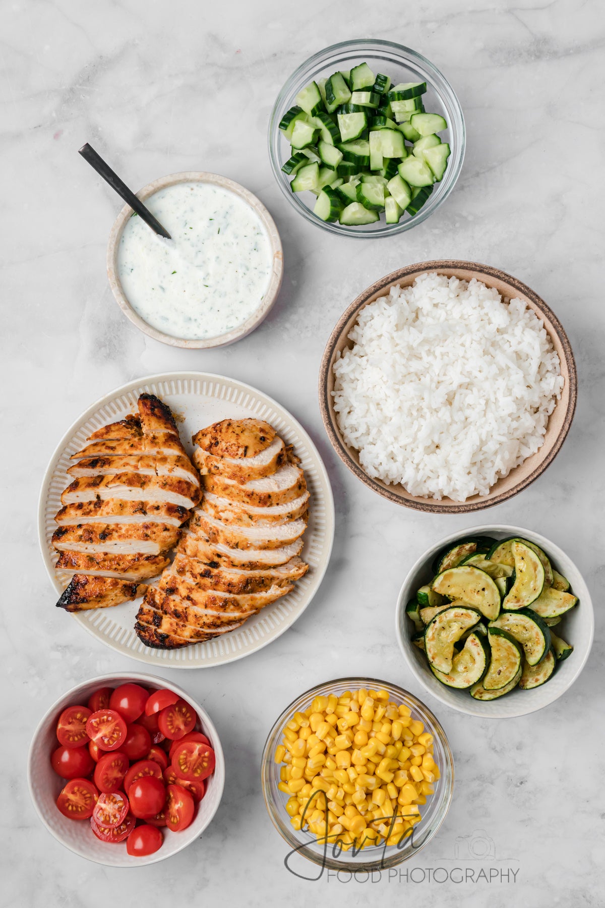 Lemon Herb Chicken and Rice Bowls