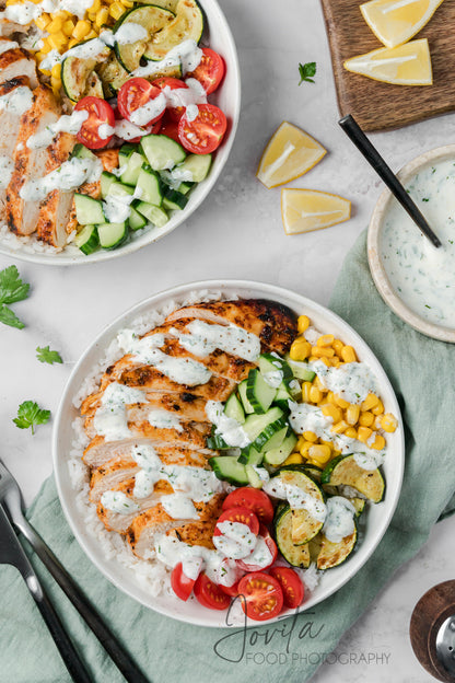 Lemon Herb Chicken and Rice Bowls