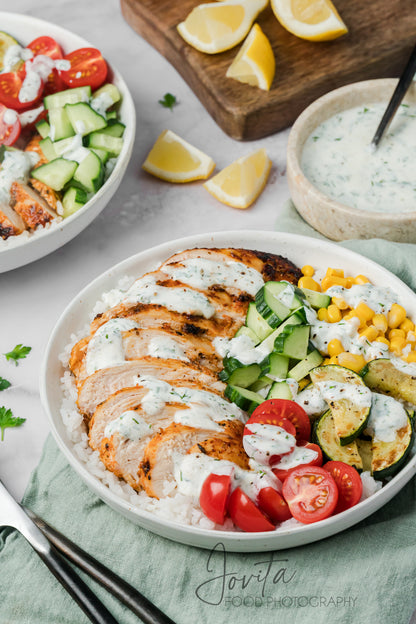 Lemon Herb Chicken and Rice Bowls