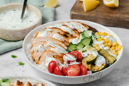 Lemon Herb Chicken and Rice Bowls