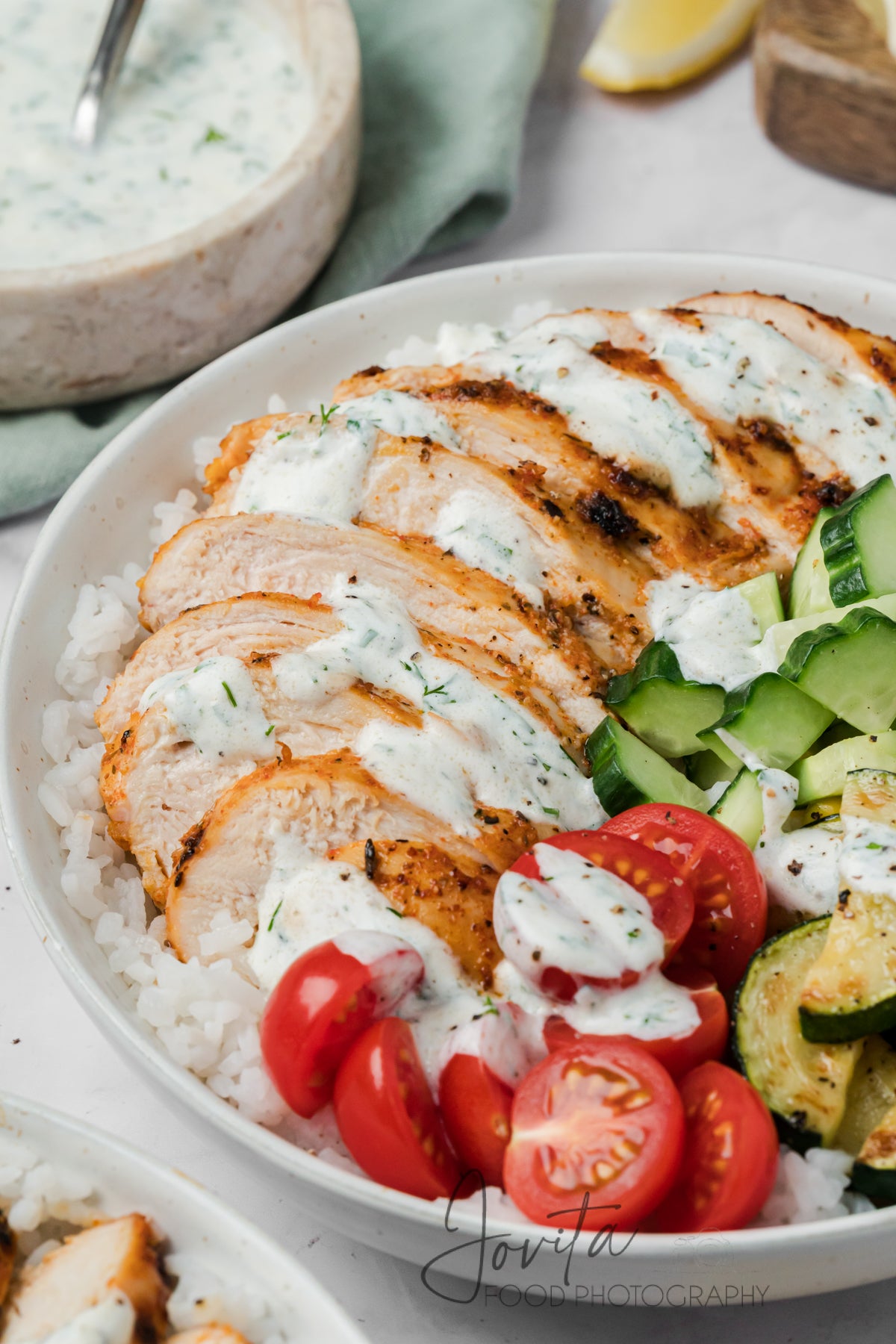 Lemon Herb Chicken and Rice Bowls