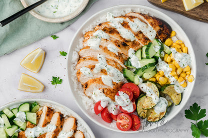 Lemon Herb Chicken and Rice Bowls