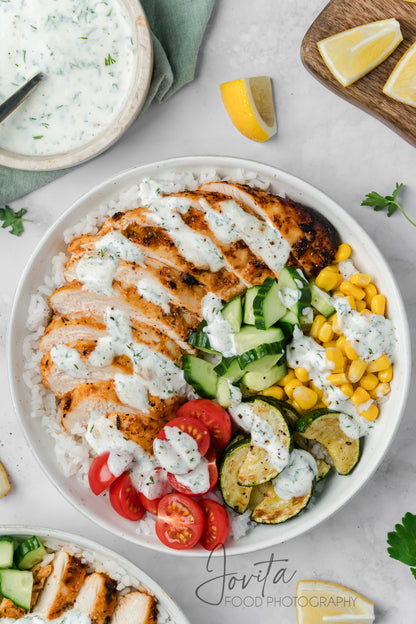 Lemon Herb Chicken and Rice Bowls