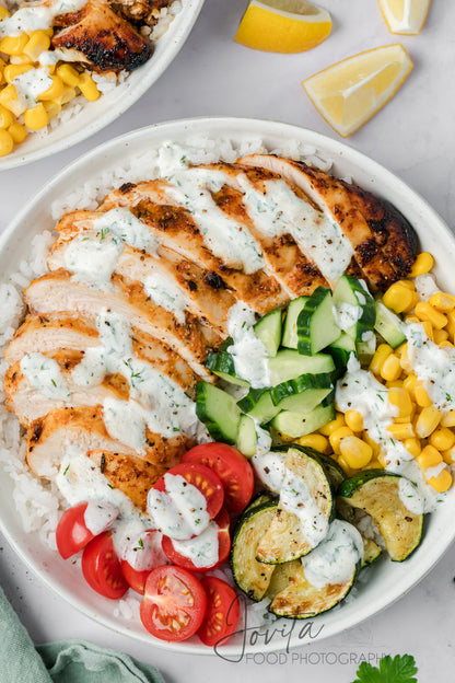 Lemon Herb Chicken and Rice Bowls